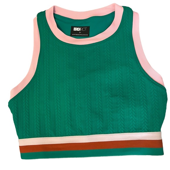 Beach Riot by Anthropologie Teal and Pink Knit Tennis Set - Picture 6 of 10